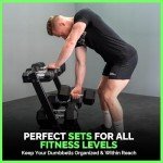 Hex Weight Dumbbell Set with Rack – 5-50 lbs