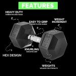 Hex Weight Dumbbell Set with Rack – 5-50 lbs