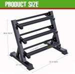 Hex Weight Dumbbell Set with Rack – 5-50 lbs