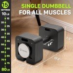 Adjustable Dumbbells Set, 36.3 kg Quick-Lock