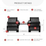NÜOBELL Adjustable Dumbbells 5-80 lbs Pair