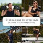NÜOBELL Adjustable Dumbbells 5-80 lbs Pair