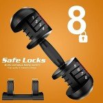 Adjustable Dumbbell,52lbs Dumbbell Set with Tray for Workout Strength Training Fitness, Adjustable Weight Dial Dumbbell with Anti-Slip Handle and Weight Plate for Home Exercise