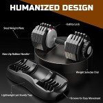 ATIVAFIT Adjustable Dumbbell 25KG Single Smart Hand Weight for Anti-Slip Handle Full Body Strength Training and Weight Lifting Equipment for Home Gym Office Workout