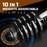 ATIVAFIT Adjustable Dumbbell 25KG Single Smart Hand Weight for Anti-Slip Handle Full Body Strength Training and Weight Lifting Equipment for Home Gym Office Workout