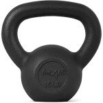 Yes4All 15lbs Cast Iron Kettlebell Set