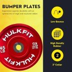 HulkFit 45 lb Olympic Shock Absorbing Bumper Plate
