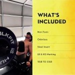 HulkFit 45 lb Olympic Shock Absorbing Bumper Plate