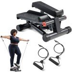 Sunny Health & Fitness Mini Stepper with Resistance Bands