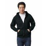 Men's Black Fleece Zip-Up Hoodie - X-Large