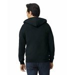 Men's Black Fleece Zip-Up Hoodie - X-Large