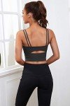 Everrysea Padded Sports Bra for Women - Black