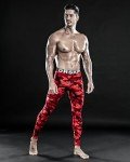 DRSKIN Men's Red Compression Workout Leggings