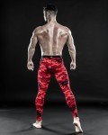 DRSKIN Men's Red Compression Workout Leggings