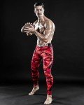 DRSKIN Men's Red Compression Workout Leggings