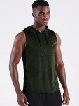 Men's Sleeveless Workout Tanks with Hoodies - 3 Pack