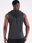 Men's Sleeveless Workout Tanks with Hoodies - 3 Pack