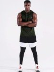 Men's Sleeveless Workout Tanks with Hoodies - 3 Pack