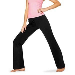 Women's Black Flared Yoga Pants - Small Size