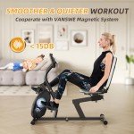 VANSWE Recumbent Exercise Bike with Bluetooth & Resistance