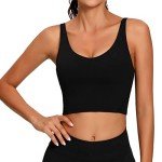 Lemedy Women's Padded Longline Sports Bra - Black