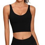 Lemedy Women's Padded Longline Sports Bra - Black