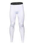 Men's Compression Tights Running Pants - Medium White