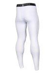 Men's Compression Tights Running Pants - Medium White