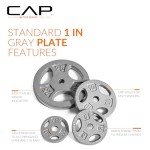 CAP Barbell 1-Inch 5 lbs Grip Weight Plates