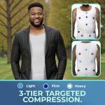 Men's Slimming Compression Tank Top - White