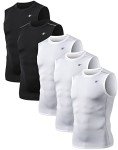Men's Athletic Compression Tank Tops - 5 Pack