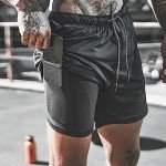 Men's 2-in-1 Lightweight Running Gym Shorts