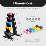 BalanceFrom Neoprene Dumbbell Set with Stand