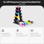 BalanceFrom Neoprene Dumbbell Set with Stand