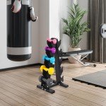 BalanceFrom Neoprene Dumbbell Set with Stand