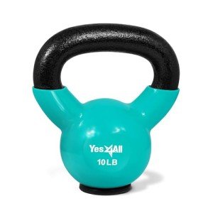 Cast Iron Kettlebells with Rubber Base for Home Gym