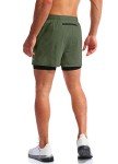 Pudolla Men's Quick Dry 2-in-1 Running Shorts