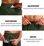 Pudolla Men's Quick Dry 2-in-1 Running Shorts