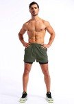 Pudolla Men's Quick Dry 2-in-1 Running Shorts
