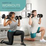 Lifepro 6-in-1 Adjustable Dumbbells for Home Gym