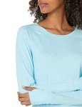 Women’s Long Sleeve Workout Top - Sky Blue