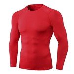 Men's Long Sleeve Compression Workout Shirt - Red