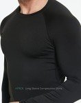 Men's Long Sleeve Compression Shirts - 4 Pack
