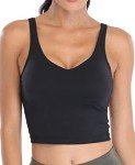 Oalka Longline Padded Yoga Bra for Women