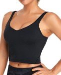 Oalka Longline Padded Yoga Bra for Women