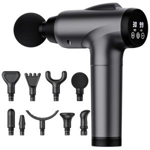OLsky Deep Tissue Massage Gun with 9 Attachments