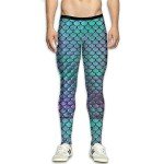 Men's Cool Dry Compression Pants - Mermaid Print