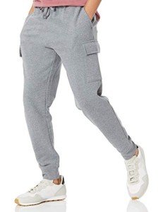 Men's Fleece Cargo Sweatpants - Light Grey X-Large