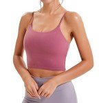 Yoga Tank Top with Padded Bra - Rose Red