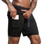 Leidowei Men's Lightweight 2-in-1 Gym Shorts 7